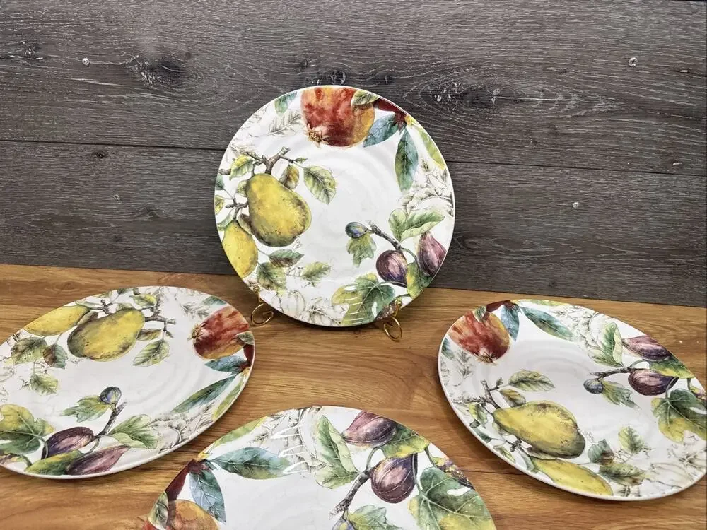 Pier 1 Imports VERONA Fruit Dinner Plates 10.75
